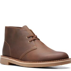 Men’s Clarks Bushacre 3 Chukka Brown Leather Boots size 10